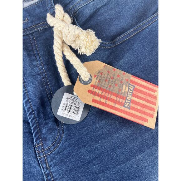 Tailor Vintage Mens Canaan Slim Fit Comfort Stretch Waist Denim Jeans Size 36x32 - Picture 4 of 11